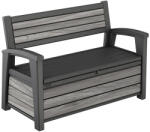 Keter Decocoat műanyag kerti pad/tároló 227 L viharszürke (261848) - geminiduo