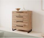 ADRK Fiókos komód ARIA, Artisan, Fekete - sprintbutor