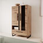 ADRK Alacsony vitrin ARIA, Artisan, Fekete - sprintbutor