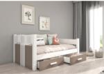 ADRK Parterowa ágy BIBI 180x80, Fehér, Trüffel