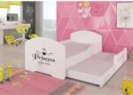 ADRK Dupla ágy matraccal PEPE II FÉKFEHÉR PRINCESS 160x80, Fehér - sprintbutor