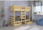 ADRK BART emeletes ágy matracokkal 200x90, Természetes fenyő