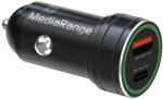 MediaRange 1xUSB A + 1xUSB-C PD3.0 QC 3.0 20W Negru (MRMA120) - pcone