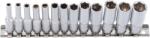 CONDOR Set chei tubulare, 13 bucăți, 1/4", adâncime, 6 puncte 4-14 mm, Condor 21290 (CR-21290) Set capete bit, chei tubulare