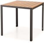Halmar Warren kerti asztal - négyzet, barna / fekete