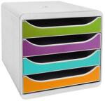 Exacompta Irattároló, műanyag, 4 fiókos, EXACOMPTA "Big-Box Pop`NCo (EX310909D) - tintasziget