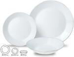 Kinghoff Set farfurii 18 piese alb cu detalii argintii Kinghoff KH1877 Serviciu de masa