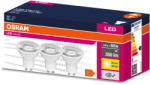 OSRAM 3PAK LED izzó GU10 4.5W = 50W 350lm 3000K meleg 36° OSRAM érték (4058075599888)