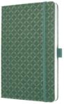 Sigel Jolie notesz, von. 13, 5x20 cm, zöld, Natural Green, gumipánttal (JN141)