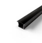 Avide Süllyeszthető fekete búrás fekete "U" alu profil Avide (AVI AAP UR1714 2M BB)