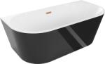 Mexen Oval 170x80 cm black/white/brushed copper (52671708075-65)