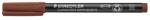 STAEDTLER Alkoholos marker, OHP, 1 mm, STAEDTLER "Lumocolor® 317 M", barna (TS3177) - fiorex