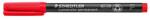 STAEDTLER Alkoholos marker, OHP, 0, 6 mm, STAEDTLER "Lumocolor® 318 F", piros (TS3182) - fiorex