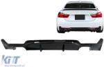 KITT Hátsó lökhárító diffúzor BMW 4 F32 F33 F36 (2013-) Coupe Cabrio modellekhez, M Performance Dizájn, dupla kipufogónyílással Kompatibilis: BMW F32 4 (2013-) kétajtós kupé M Tech Sport csomaggal BMW (RDB
