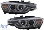 KITT Lightning Angel Eyes fényszórók LED DRL BMW 3 F30 F31 (10.2011-05.2015) króm (HLBMF30M3C)