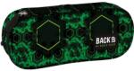 DERFORM Penar copii cu fermoar, formă ovală, BackUp, model abstract verde Penar