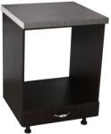 Spectral Mobila Corp pentru cuptor incorporabil cu sertar Zebra, Wenge/MDF Wenge, cu blat beton, 60 x 85 x 60 cm