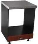Spectral Mobila Corp pentru cuptor incorporabil cu sertar Zebra, Wenge/MDF Cedru, cu blat beton, 60 x 85 x 60 cm