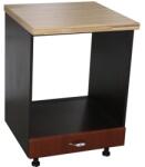 Spectral Mobila Corp pentru cuptor incorporabil cu sertar Zebra, Wenge/MDF Cedru, cu blat artar, 60 x 85 x 60 cm