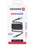 SWISSTEN Cablu date Swissten Magnetic Self-Winding Usb-C/Usb-C 1m Negru