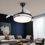  Ventilator Plafon LED cu Lumină în 3 Tonuri, Motor Cupru, Temporizare și Telecomandă, Negru (ls ESC-410YY BK R)