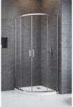 Radaway Cabina dus semirotunda cu usi glisante Radaway Premium Pro PDD 100x80 cm, profil crom (1013000-01-01/1013700-01-01)