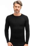 BRUBECK ACTIVE WOOL Férfi merinó gyapjú hosszú ujjú felső - Fekete