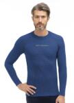 BRUBECK 3D PRO Férfi hosszú ujjú sportfelső - Sötétkék - brubecksport
