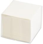 Bluering Kockatömb 8x8x6, 5cm, ragasztás nélküli, transzparens tartóban 80% fehérség Bluering® fehér (894450) - irodasziget