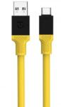 Tactical Fat Man USB / USB-C töltő- és adatkábel, 1m, sárga (8596311227851) (8596311227851)