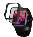 FIXED 173235 teljes kijelzős üvegfólia applikátorral Apple Watch 40mm órához, fekete (FIXG3D-436-BK)