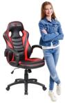  Studentská herní židle Red Fighter C6, černo-červená