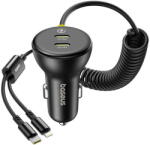 Baseus C00035902121-00 60W Baseus USB-C autós töltő + Lightning kábel (fekete) (C00035902121-00)