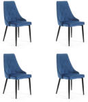 AKORD SJ. 054 Glamour Bársony Étkezőszék Tengerészkék Steppelt (CSJ-054-NB)