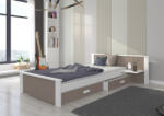 ADRK Ágy matraccal ALDEX SHELF 200x90, Fehér, Trüffel - smartbutor