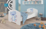 ADRK Ágy matraccal PEPE BLUE BEAR 140x70, Fehér - smartbutor