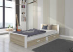 ADRK Ágy ALDEX 180x80, Fehér, Sonoma - smartbutor