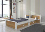 ADRK Ágy ALDEX SHELF 180x80, Fehér, Artisan - smartbutor
