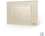 Luxion Intrerupator Simplu Cap Scara Mecanic LUXION cu Rama din Sticla, Standard Italian, 3M - culoare auriu