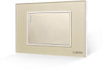 Luxion Intrerupator Simplu Mecanic LUXION cu Rama din Sticla, Standard Italian, 3M - culoare auriu