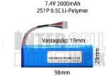 Harmon Kardon Cameron Sino Harman Kardon Go + Play / Go Play / Go Play mini GSP1029102 01 7.4V 3000mAh 29mm x 98mm hordozható hangszóró akku/akkumulátor