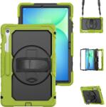  SOLID 360 Strapabíró tok Samsung Galaxy Tab S10 FE+ zöld