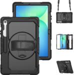  SOLID 360 Strapabíró tok Samsung Galaxy Tab S10 FE+ készülékhez, fekete
