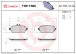BREMBO fékbetétkészlet, tárcsafék BREMBO P50118NX (P50118NX)
