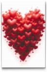  Gyémántszemes kirakó - Szív szívekből Méret: 40x60cm, Keretezés: Műanyagtáblával, Gyémántok: Négyzet alakú