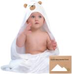 KeaBabies Хавлия с качулка KeaBabies - От органичен бамбук, 89 x 89 cm, кафяво мече (KB-HTCD-GRI) - ozone
