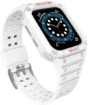 Hurtel Protect Szíj és Tok Apple Watch 9 / 8 / 7 / 6 / 5 / 4 / 3 / 2 / SE / SE2 (41 / 40 / 38mm) Szíj Páncélozott Tok Óra Fehér
