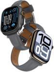 AmazingThing Class Band bőrszíj Apple Watch 45 / 46 / 49 mm - Szürke