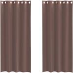 vidaXL 2 db barna fátyolfüggönyök rojtokkal 140x225 cm 0.25 kg 4102067 (4102067)