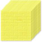 Tapetoo Home Decor 50 x 3D tapétalap készlet Tapetoo Home Decor®, sárga, 70 x 77 cm, 2, 5 mm, 26, 5 négyzetméter (set-50xTapet-3D-Cod-50-Galben)